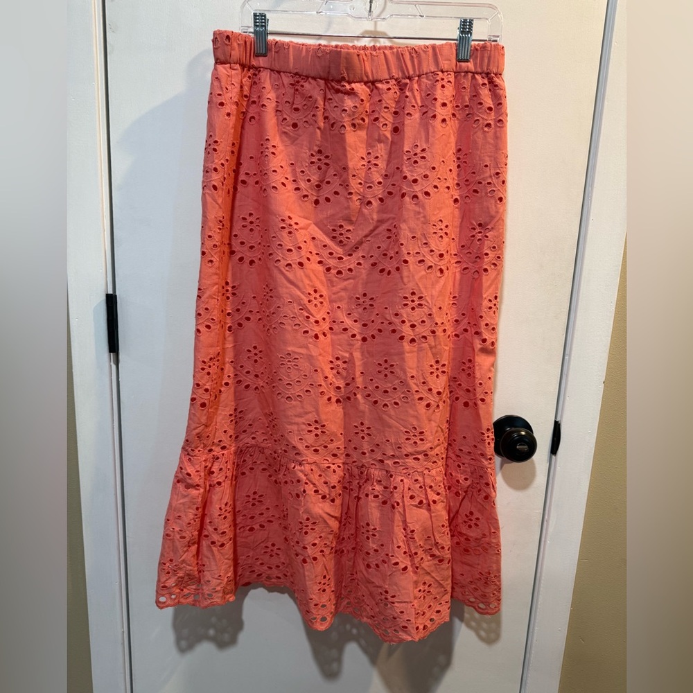 Joie Coral Eyelet Maxi Skirt-#1384